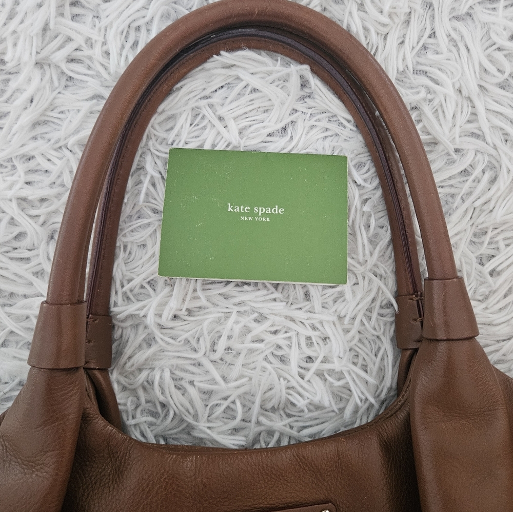 ☆ SOLD ☆ Kate Spade NY Berkshire Road Stevie Stratford Satchel Brown Leather - Picture 15 of 16